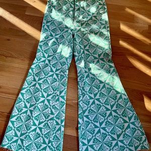 Free People Flare Print Pants